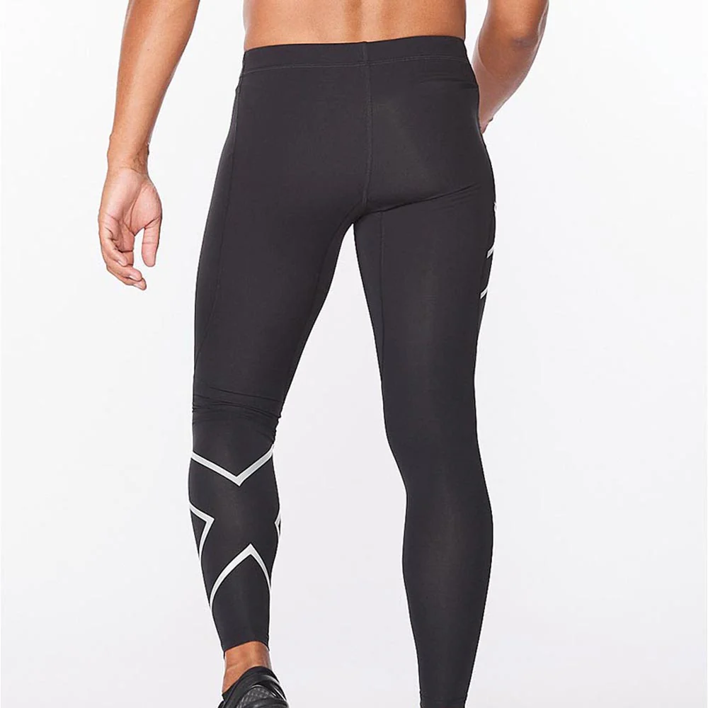 2XU Men Core Compression Tights - Black / Silver - Image 3