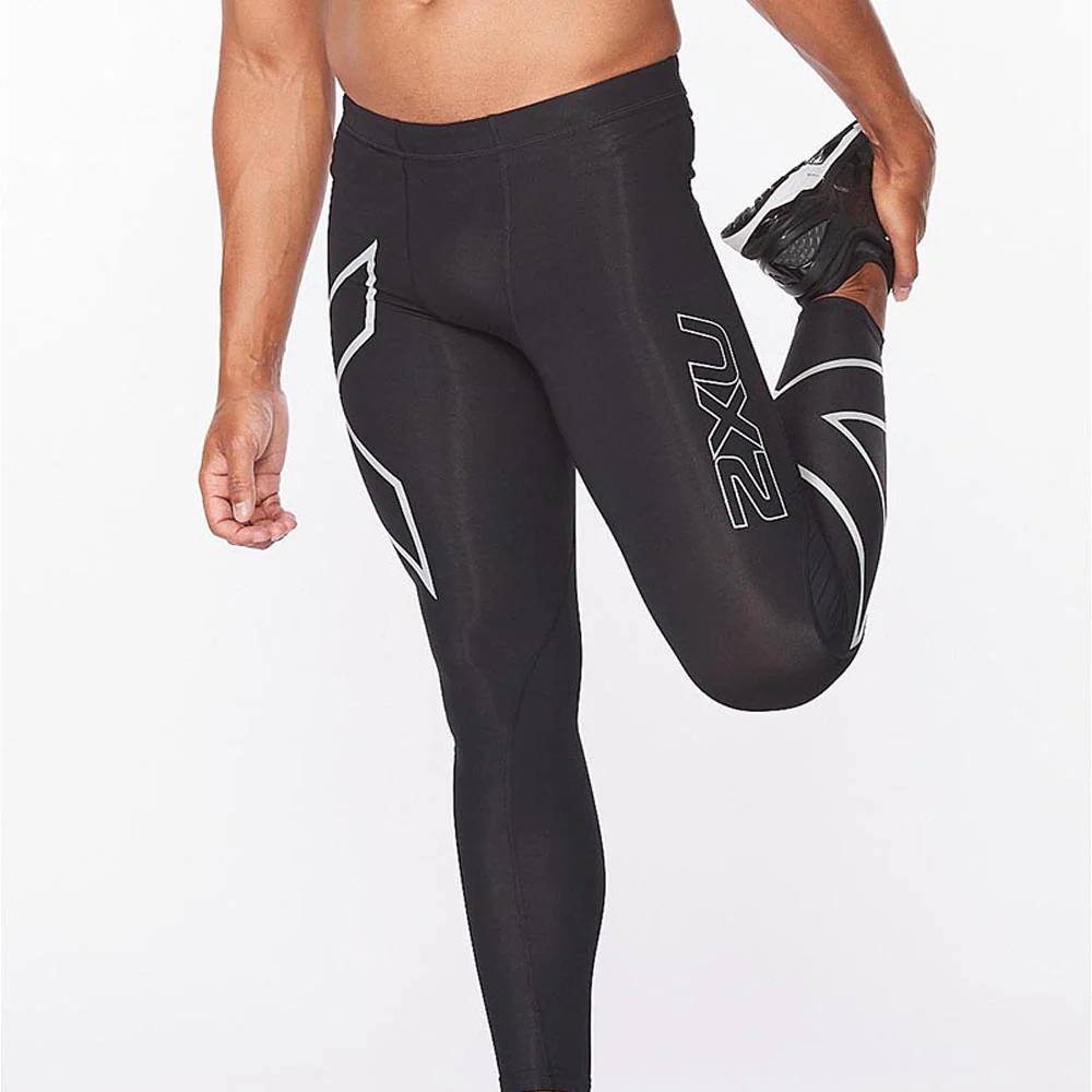 2XU Men Core Compression Tights - Black / Silver - Image 4
