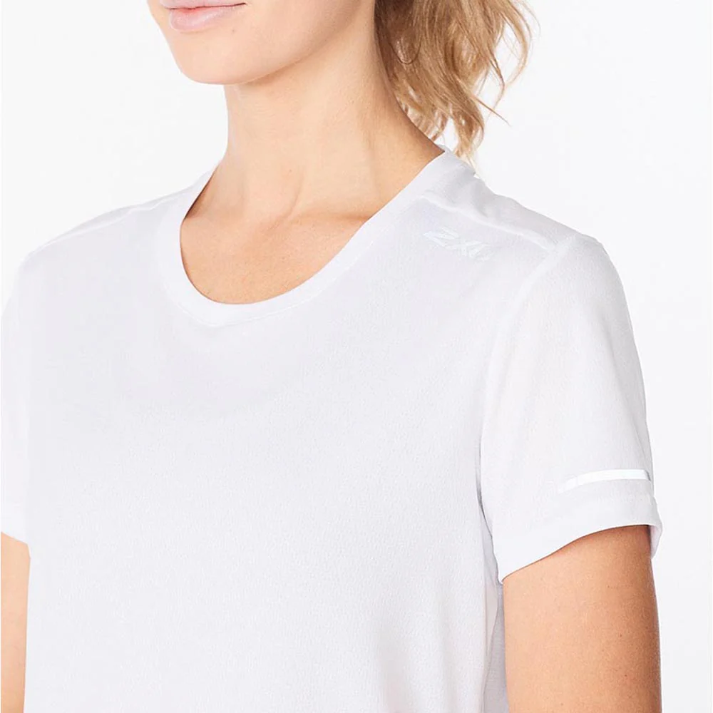 2XU Women Aero Tee - White / Silver Reflective - Image 5