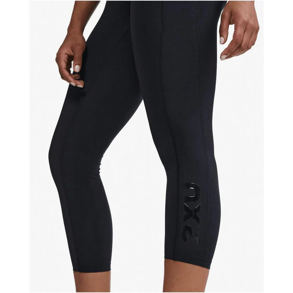 2XU Women Form Stash Hi-Rise Compression 7/8 Tights - Black / Black - Image 3