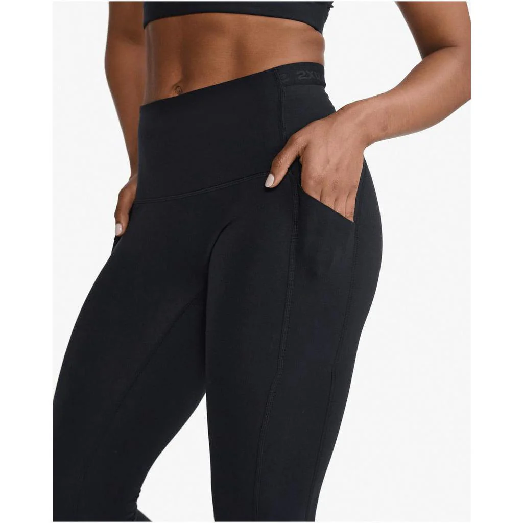 2XU Women Form Stash Hi-Rise Compression 7/8 Tights - Black / Black - Image 6
